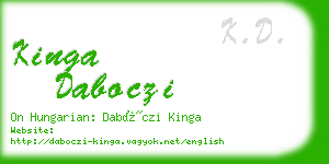 kinga daboczi business card